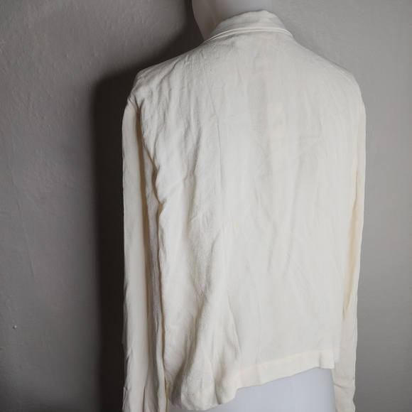 NEW Anthropologie Ettitwa Blazer Blouse Ivory Size 12 - Picture 8 of 12